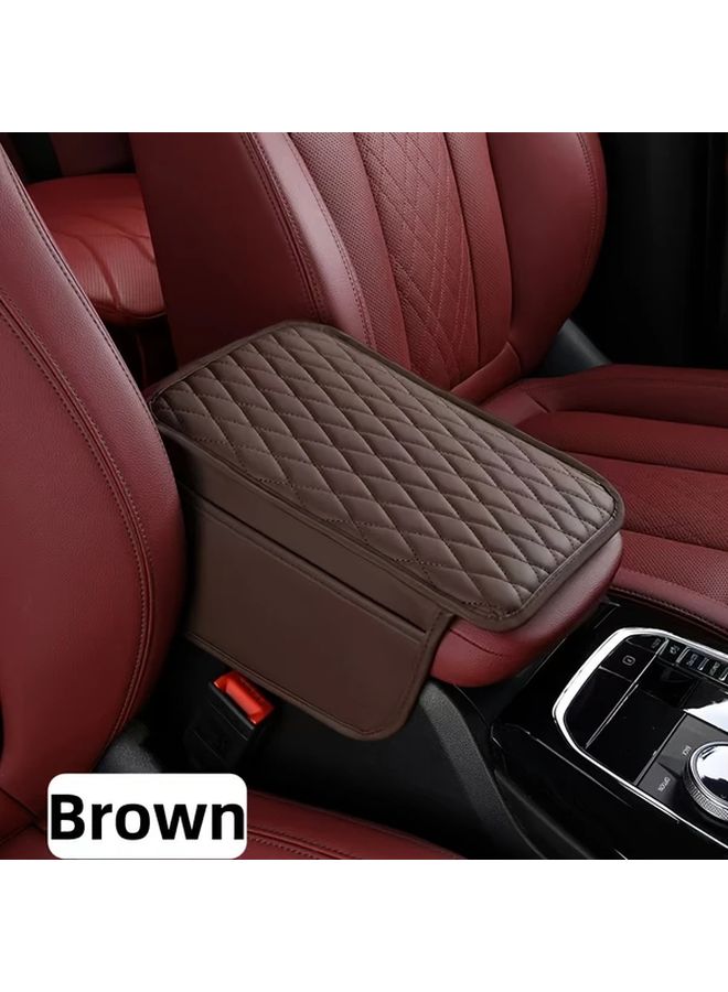 Red Faux Leather Car Armrest Mat High Quality Various Colors - Image 3