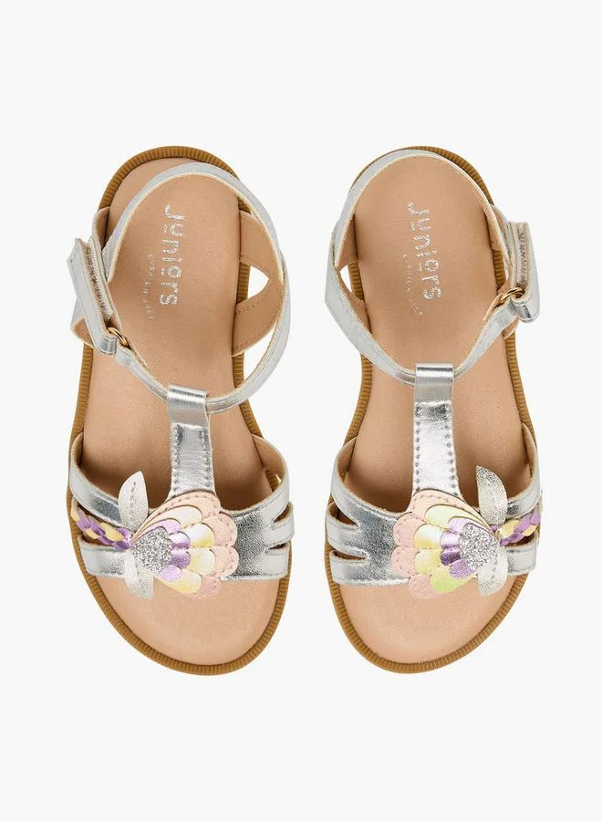 JUNIORS Girls Hook & Loop Strap Sandals