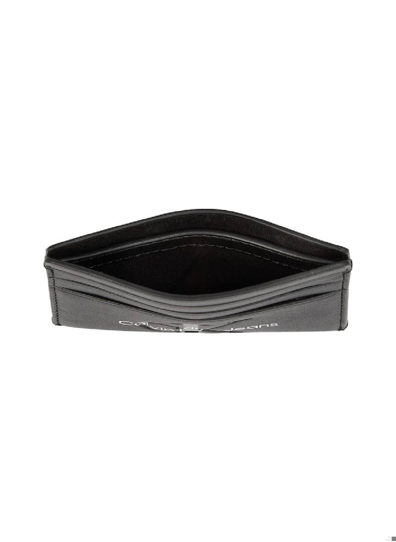 Calvin Klein Jeans Women's Sculpted Cardholder - Faux Leather, Black  - Image 3
