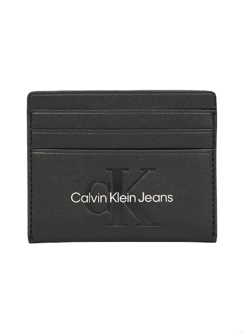 Calvin Klein Jeans Women's Sculpted Cardholder - Faux Leather, Black  - Image 1
