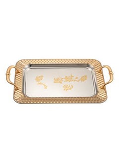 Saif Plus SAIFPLUS  RECTANGULAR   METAL TRAY 1 SET FULL Gold & CHROME 