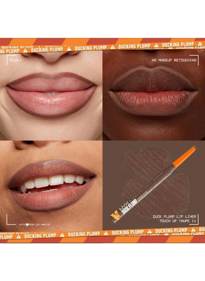 NYX PROFESSIONAL MAKEUP Duck Plump Plumping Lip Liner Lip Liner Up To 10 Hr Wear Matte Finish Touch Up Taupe