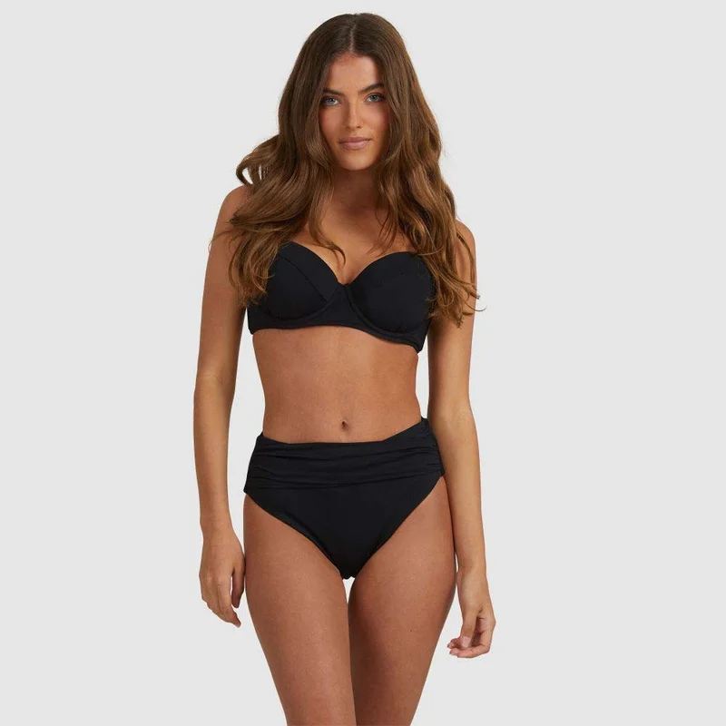 SEAFOLLY Seafolly High Waist Wrap Front Pant In Black