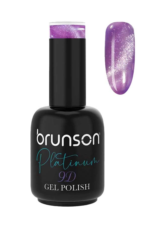 brunson طلاء أظافر جل لامع هولوجرافيك 9D بعيون قطة بلاتينية، جل لامع قابل للإزالة BSM508 - Image 1