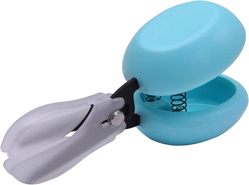 HARAC Adapted Safety Scissors - Tabletop Scissors for Toddlers, Kids, Seniors, Special Needs, and Injury Recovery - Spring Loaded Ambidextrous Handle, Non-Stick Blade, Made in Japan, Blue - Image 1
