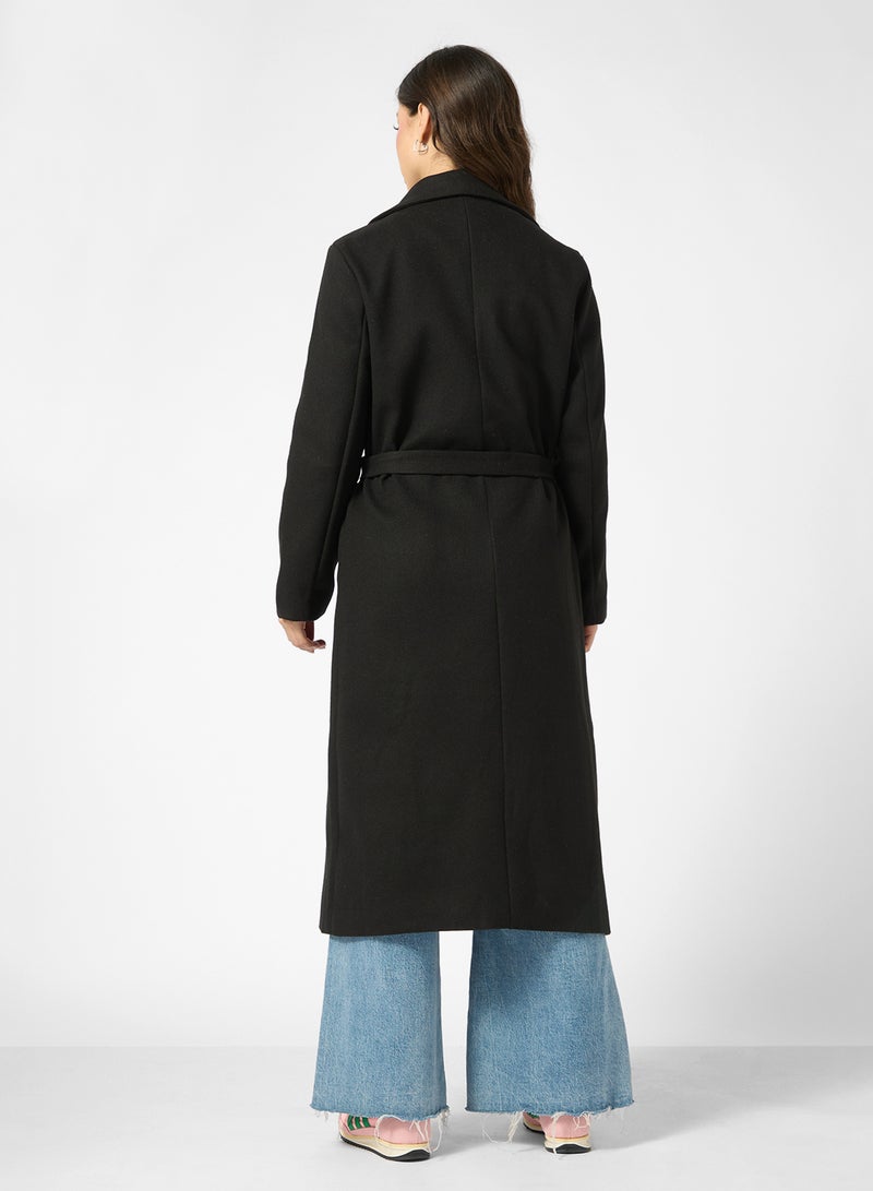 Ginger Woolen Longline Trench Coat - Image 2