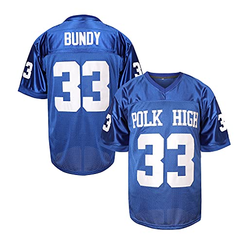 MESOSPERO Al Bundy 33 Polk High Football Jersey for Men S-XXXL Blue (33 Blue, Small) - Image 1