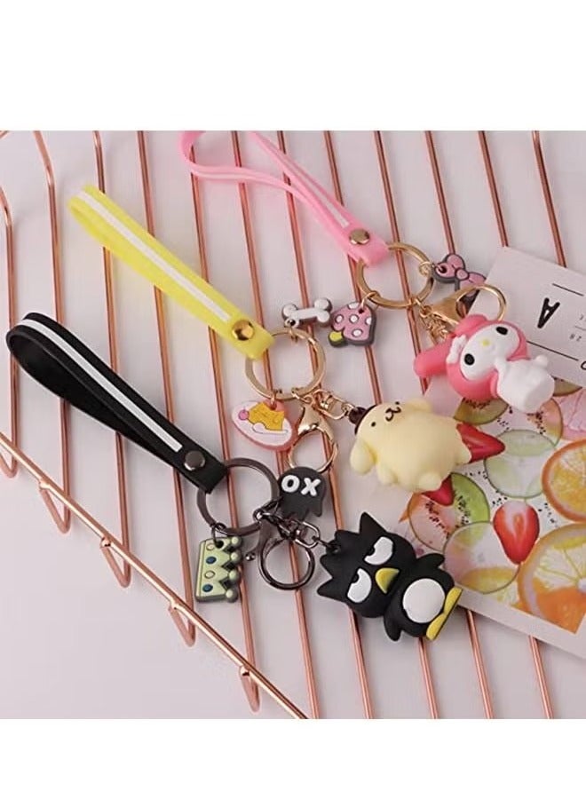 5-Piece Wrist Anime Keychain, Kawaii Car Keychain Accessories, Key Purse Handbag Charms for Women - Image 5