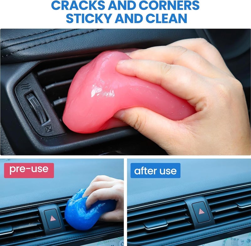 Winberg Car Cleaning Slime/Gel Pack of 2 Car Interior Cleaner and PC Tablet Laptop, Air Vents, Camera,Mobile Gel02 - Image 3