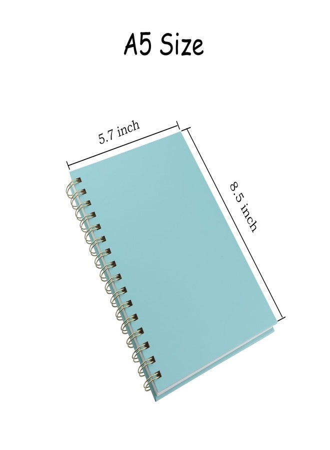 Aacehlh 4 Pack Hardcover Spiral Notebook 5.7”x 8.5”, 80 Sheets/160 Pages College Ruled Notebook, 100 GSM Thick Paper, A5 Lined Journal for Work, School Supplies, Home & Office, Writing Notes - Image 2