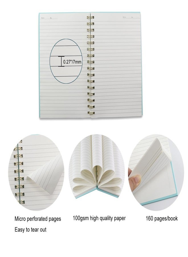Aacehlh 4 Pack Hardcover Spiral Notebook 5.7”x 8.5”, 80 Sheets/160 Pages College Ruled Notebook, 100 GSM Thick Paper, A5 Lined Journal for Work, School Supplies, Home & Office, Writing Notes - Image 3