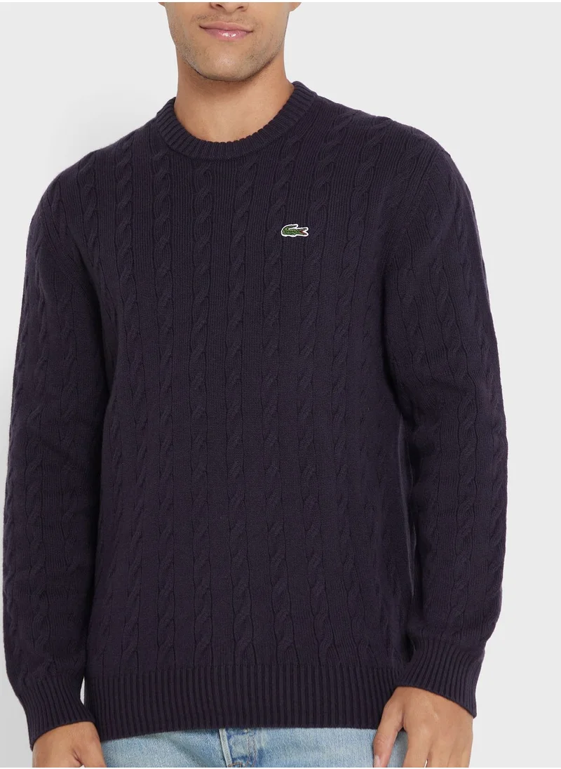 LACOSTE Essential Crew Neck Sweater
