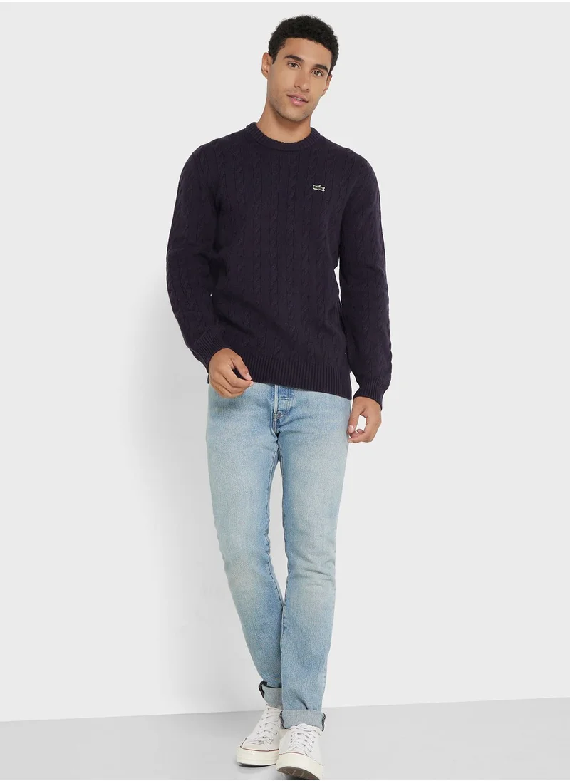 LACOSTE Essential Crew Neck Sweater