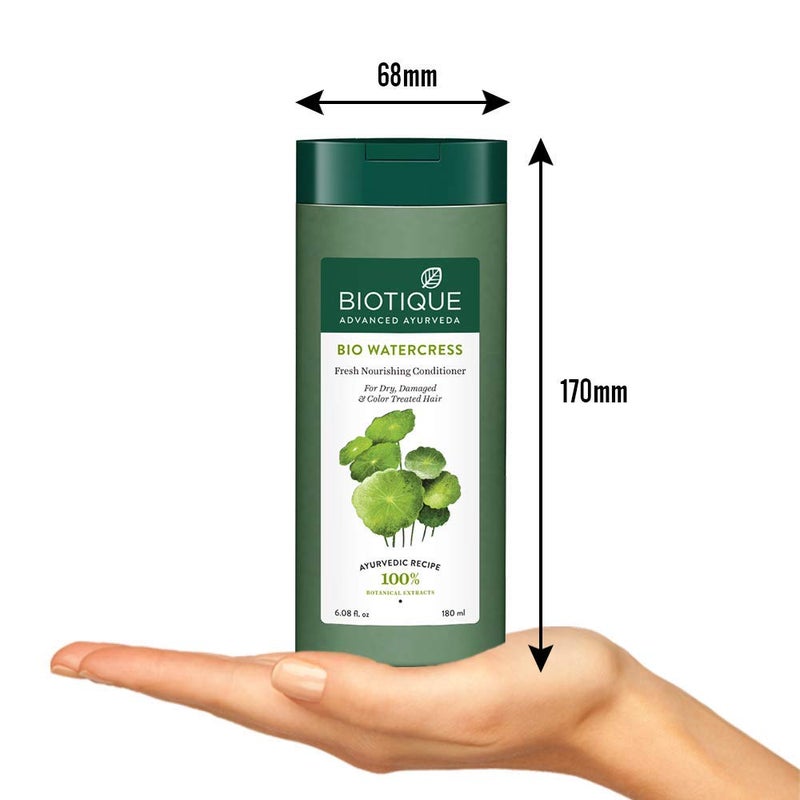 Biotique Bio Watercress Fresh Nourishing Conditioner, 180ml - Image 3
