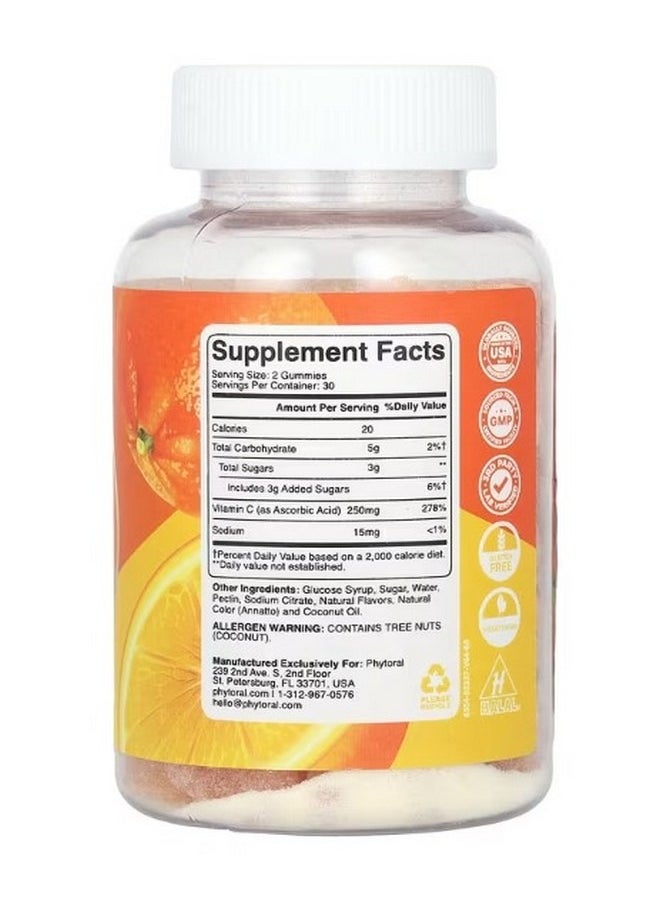 Phytoral Advanced Vitamin C Gummies Orange 60 Gummies  - Image 2