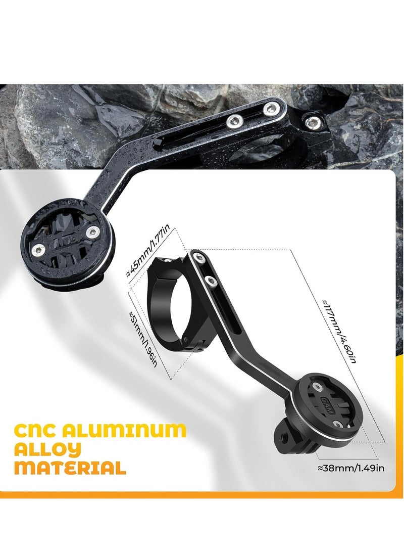 SYOSI Bicycle Seat Post Bracket Support, Bike Computer Mount Compatible with Garmin GPS, CNC Aluminum Handlebar 22-35mm Stand Holder  - Image 4