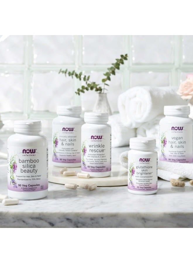now Solutions, Bamboo Silica Beauty, Support for Hair, Skin & Nails, Standardized to 70% Silica, 90 Veg Capsules  - Image 5