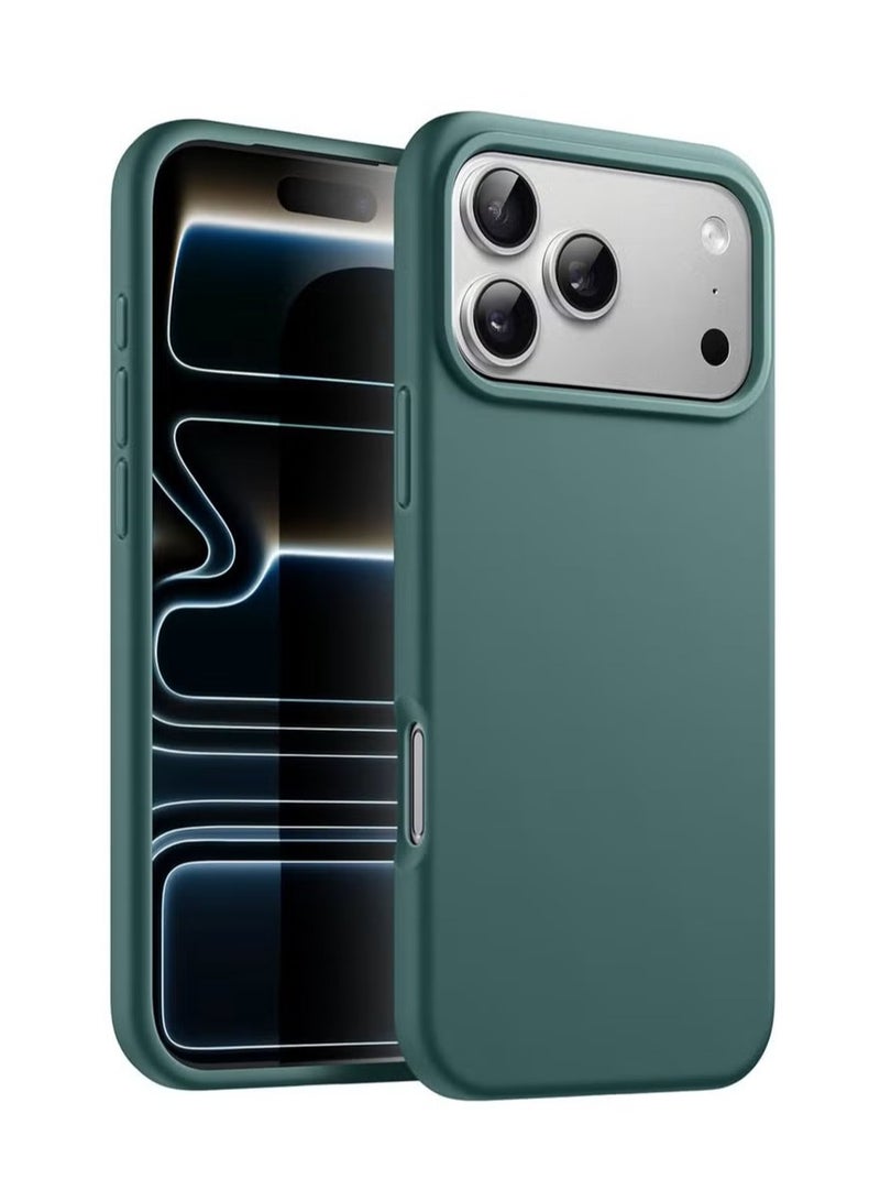 general Shockproof Liquid Silicone Protective Case for iPhone 17 Pro – Pine Green - Image 4