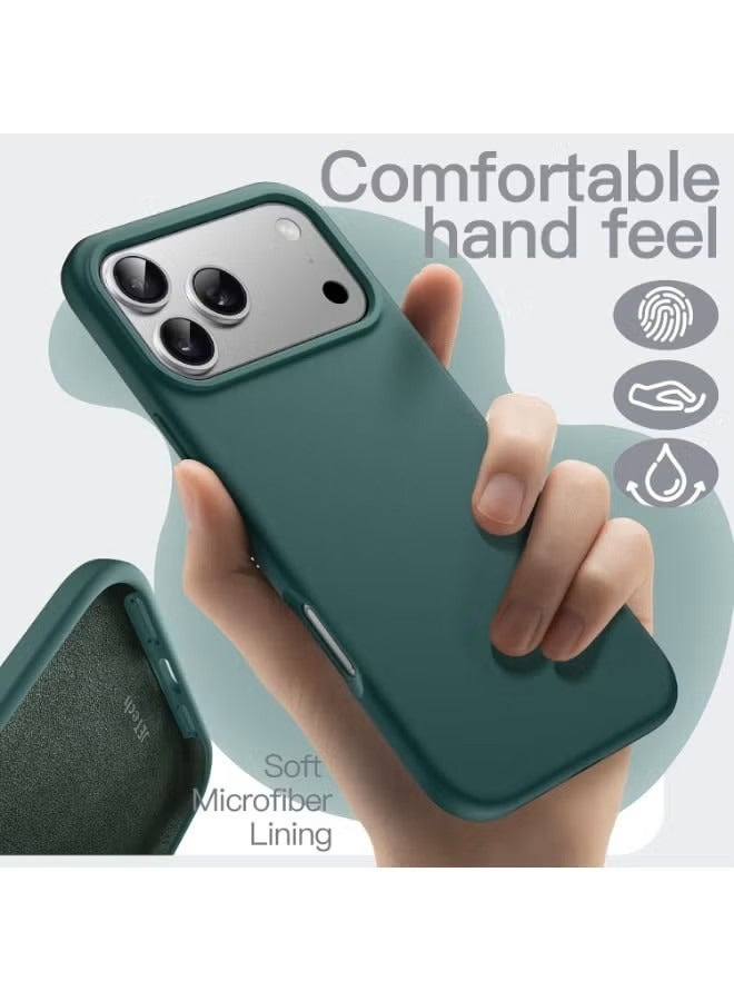 general Shockproof Liquid Silicone Protective Case for iPhone 17 Pro – Pine Green - Image 1