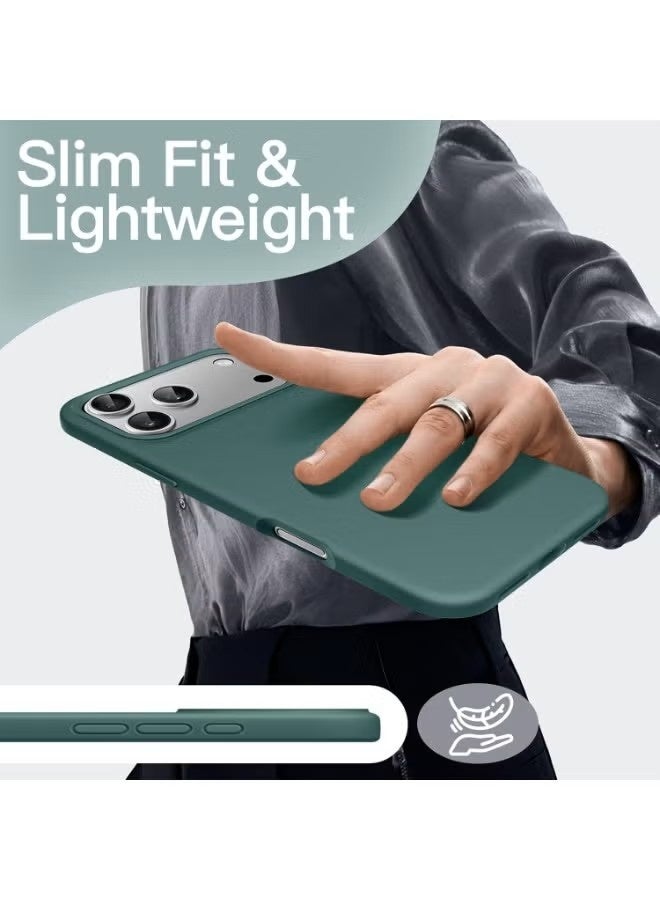 general Shockproof Liquid Silicone Protective Case for iPhone 17 Pro – Pine Green - Image 2