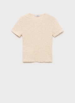 MANGO Textured Crew Neck T-Shirt  - Image 5