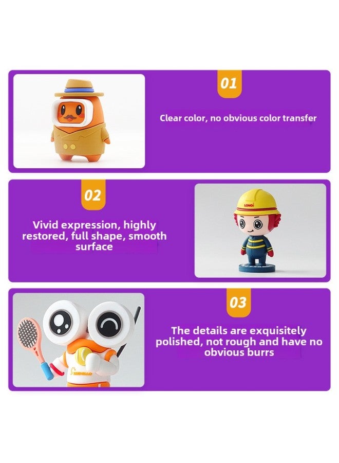Cartoon PVC Doll Custom Mold Open Soft Rubber Enterprise Mascot Blind Box Doll 3D Stereo Ornaments Tide Play Custom Made-Color:Three-year Warranty Welcome Inspection-Height:Cute Shake Head Doll - Image 2