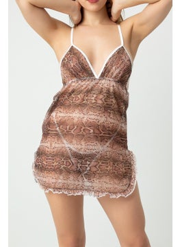 Miorre Phevos Patterned Low-cut Nightgown  - Image 2