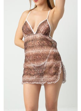 Miorre Phevos Patterned Low-cut Nightgown  - Image 3