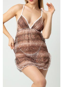 Miorre Phevos Patterned Low-cut Nightgown  - Image 1