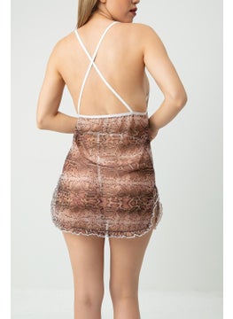 Miorre Phevos Patterned Low-cut Nightgown  - Image 4