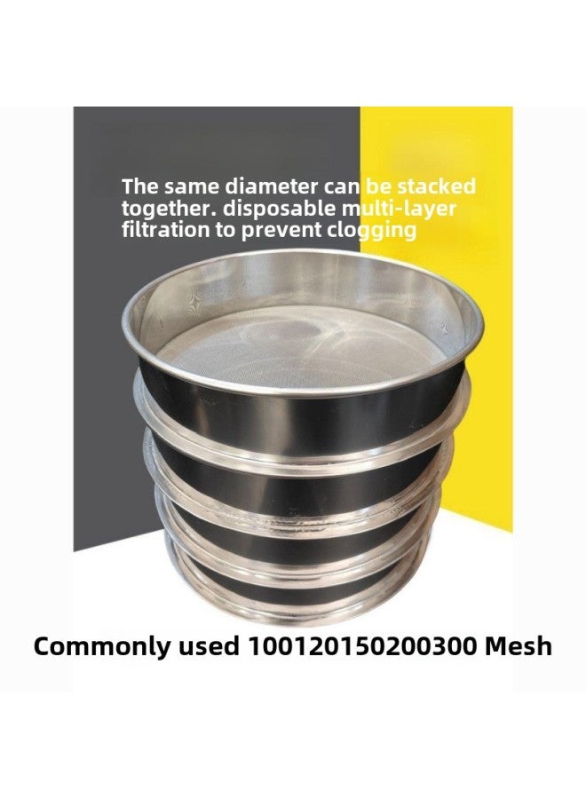Fish Tank Fish Pond Filter Screen Ultrafine Mesh 304 Stainless Steel Sieve Fish Dung Filter Mesh Sieve For Turnover Box-Specifications:Diameter 45cm -standard Material-Color:150+300 Mesh Combination Filtration