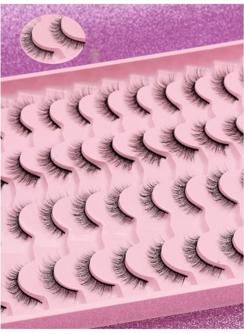 20 Pairs Natural Thick Long Flying False Eyelashes(10MM) - Image 3