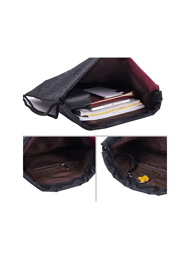 Raxoom Bag Drawstring Backpack,Waterproof Gym sack PE Bag with Zipper and Mesh Pockets,Best for Outdoor Sports,Yoga,Swimming - Image 3