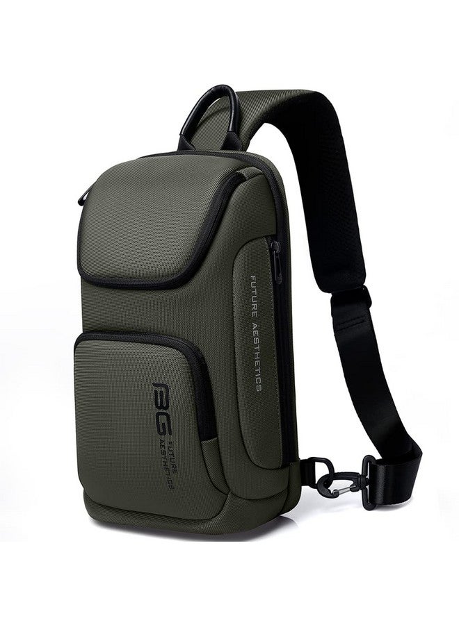 BANGE Sling Bag for Men,Shoulder bags Crossbody Sling Backpack for Men and Women, Green, Durable - Image 1