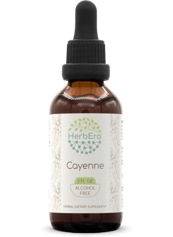HerbEra Cayenne B60 Alcohol-Free Herbal Extract Tincture, Super-Concentrated Made with Organic (Capsicum annuum) 2 fl oz - Image 1