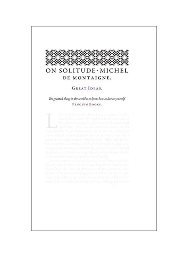 On Solitude