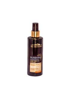 ST MORITZ St. Moritz Sun Kiss Deep Tan Oil | Intensive Tanning with Beta-Carotene | 250ml | Golden Tan Boost  - Image 1