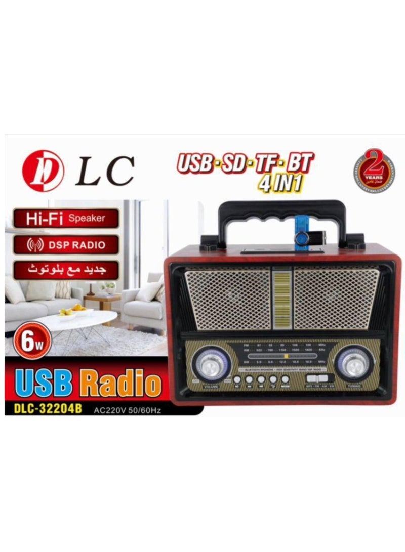DLC Original Classic Rechargeable Portable Wireless Bluetooth Speaker DLC-32204B  - Image 1