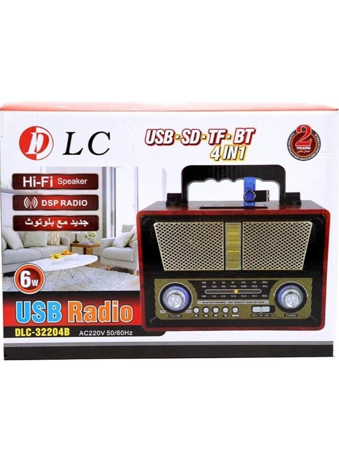 DLC Original Classic Rechargeable Portable Wireless Bluetooth Speaker DLC-32204B  - Image 3