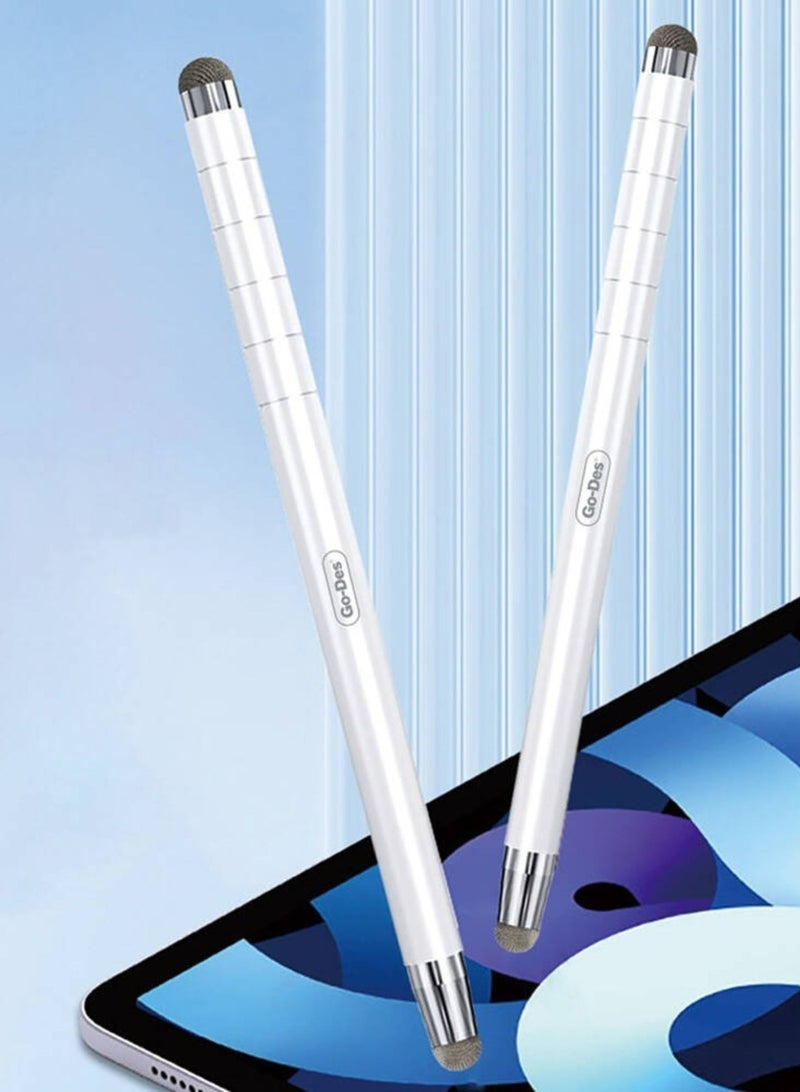 GO-DES GD-P1127 Universal Extendable Telescopic Touch Pen – Stylus for Phones & Tablets – High-Precision Tip for Smooth Navigation & Drawing – Compact, Lightweight Design – White - Image 2
