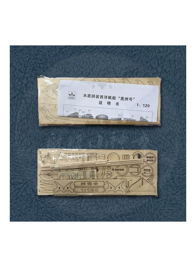 Loquat DIY Wooden Assembly Sailing Ship Model 410x60x400mm - Image 2