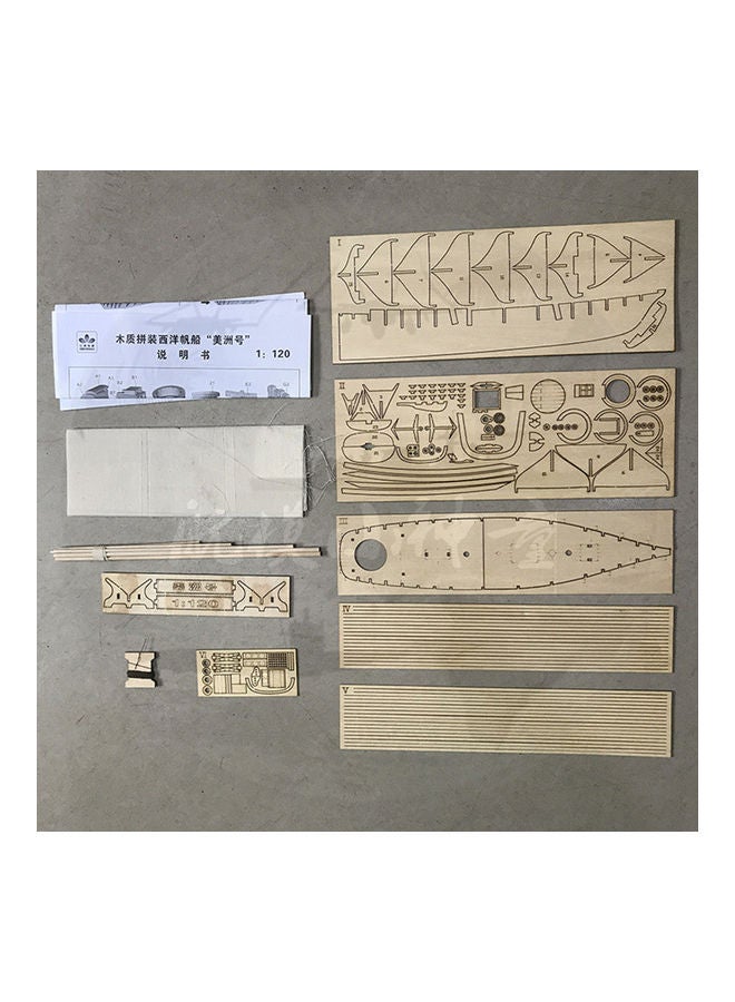 Loquat DIY Wooden Assembly Sailing Ship Model 410x60x400mm - Image 4