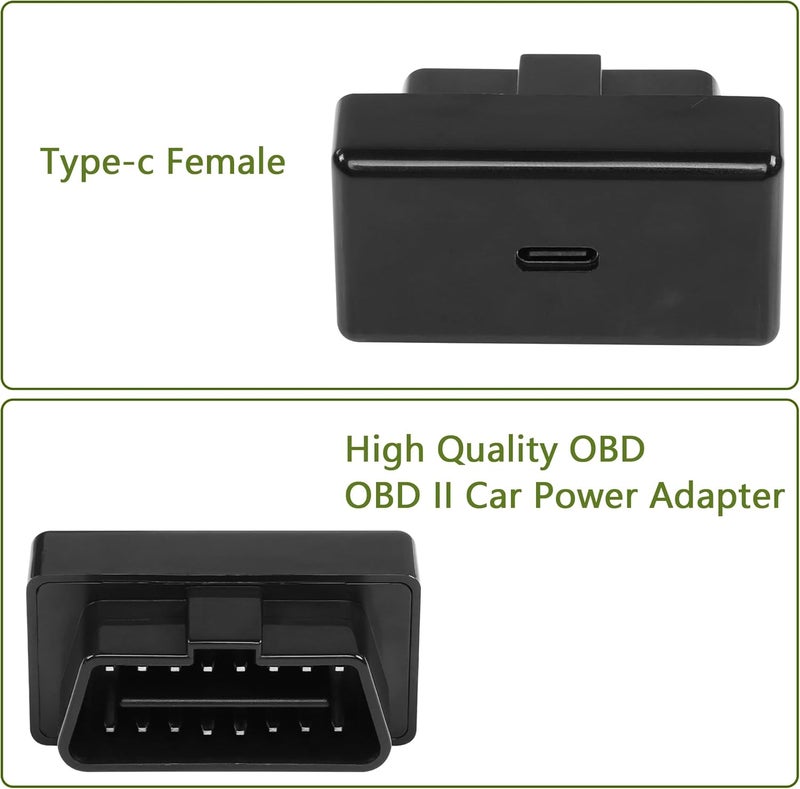 SinLoon SinLoon OBD Power Adapter PD 30W OBD2 Power Charger OBD to TypeC Female Adapter Charger for Dash Camera GPS Mobile Phones Tablets DVR Radar Detector  - Image 2