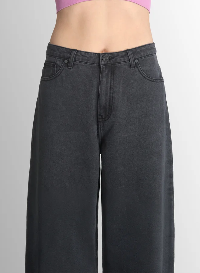 Take Two grey Women High Rise Baggy Fit Jeans for Women | Best Price UAE