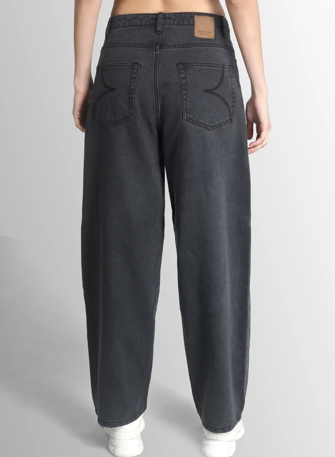 Take Two grey Women High Rise Baggy Fit Jeans for Women | Best Price UAE