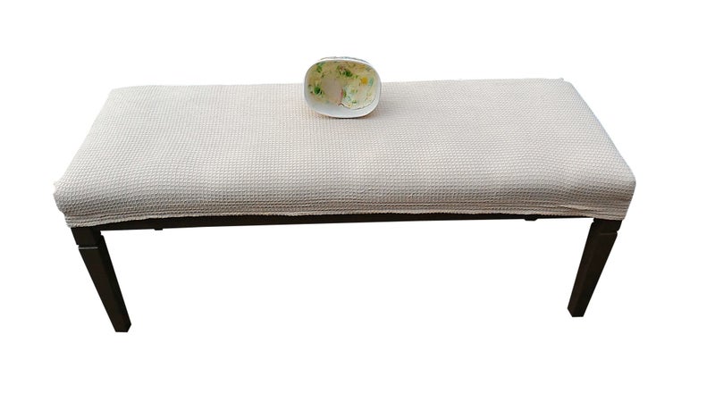 Qualitrusty Qualitrusty Waterproof Dining Bench Protector  Perfect for Kids Elderly Restaurants Dental Clinics Party Home  Machine Washable Stretchy Snugly Fit Clean The Mess Easily 60x17 Beige 