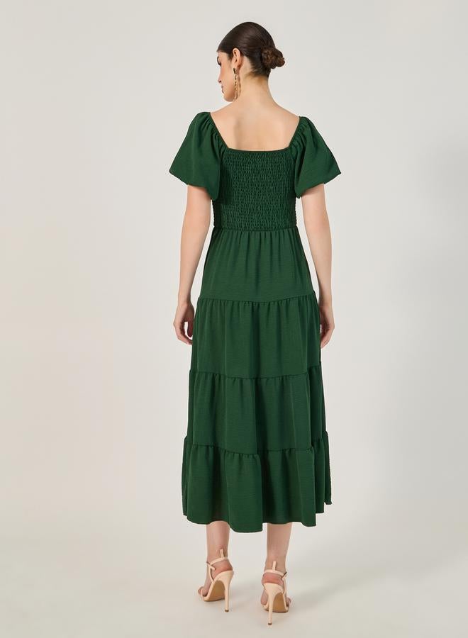 Styli Tiered Smocked Dress  - Image 5