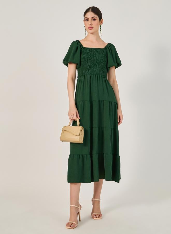 Styli Tiered Smocked Dress  - Image 1