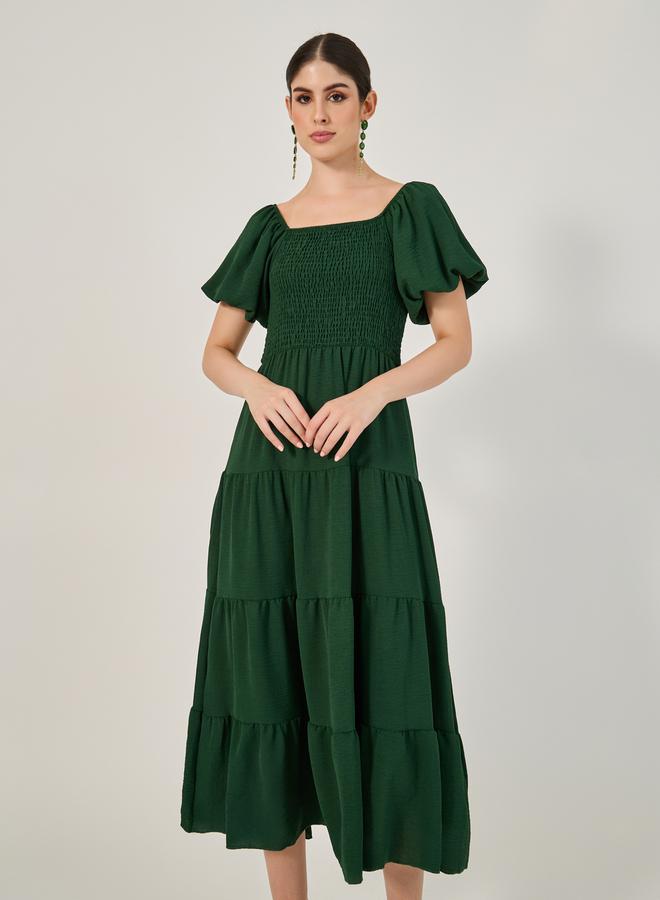 Styli Tiered Smocked Dress  - Image 3