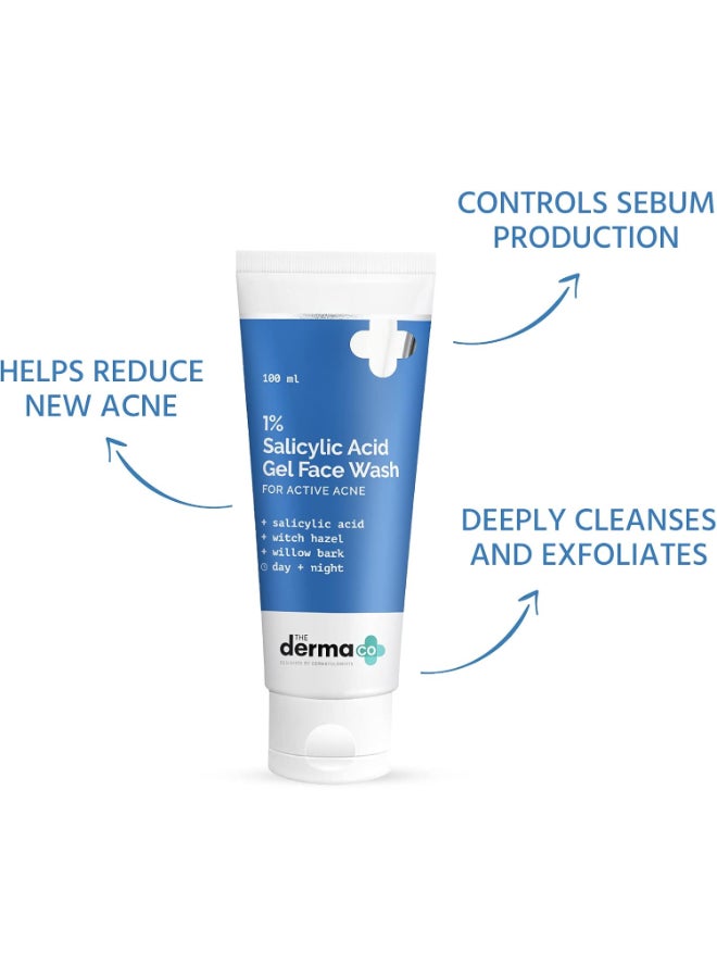 ذا ديرما كو غسول الوجه جل حمض الساليسيليك 1% من ذا ديرما كو مع حمض الساليسيليك وبندق الساحرة لعلاج حب الشباب النشط - 100 مل - Image 4